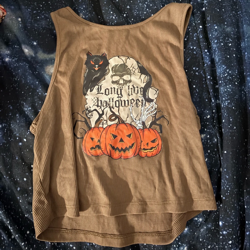 Halloween cropped Tank